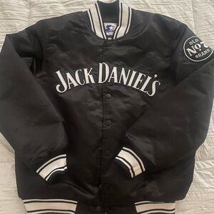 STARTER Black Bomber Jacket with White Accents